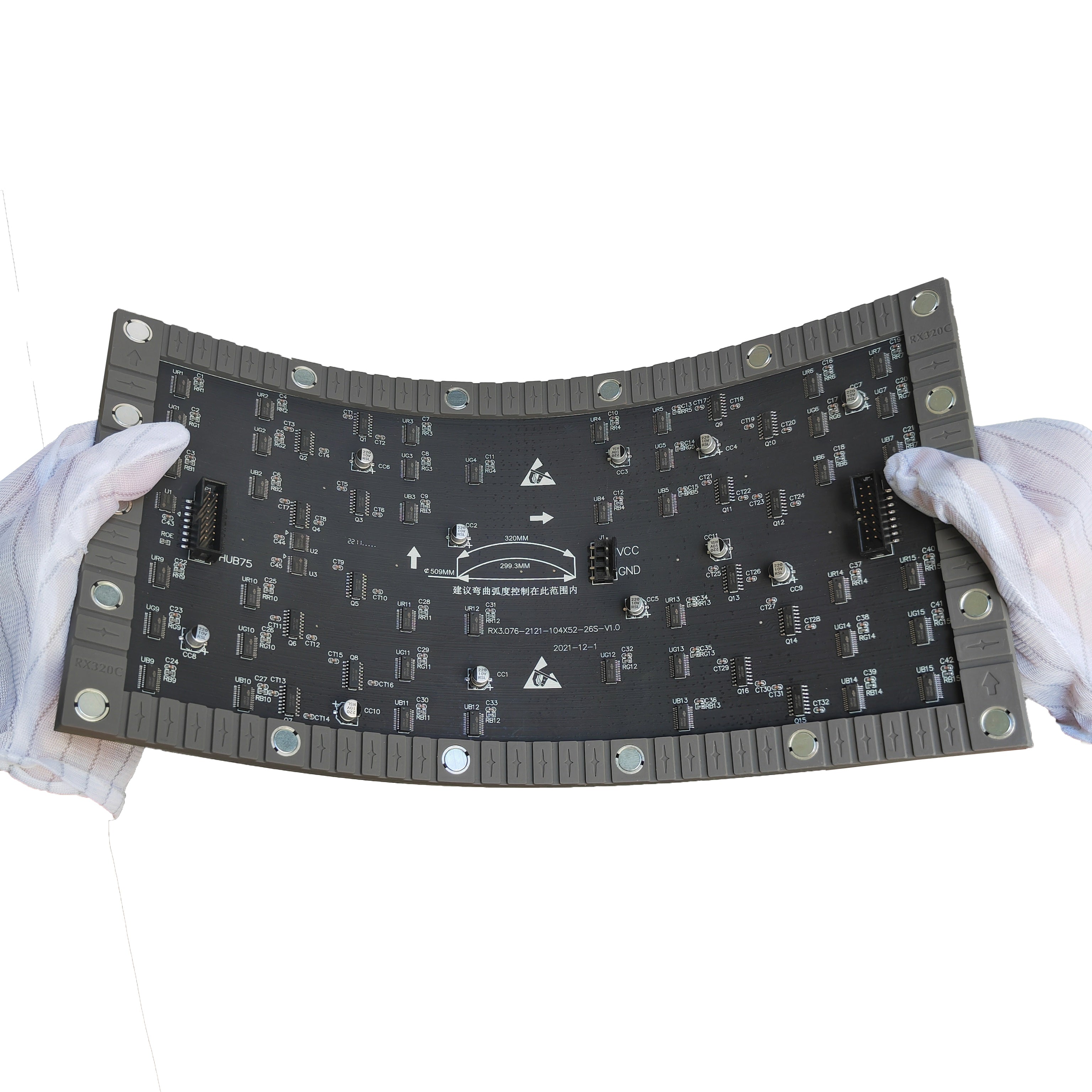 Flexibles LED-Modul für den Innenbereich der IF-3S-Serie – P3.076 | 320×160 mm | SMD | Weiche Rückschale mit Magnet | 600 Nits