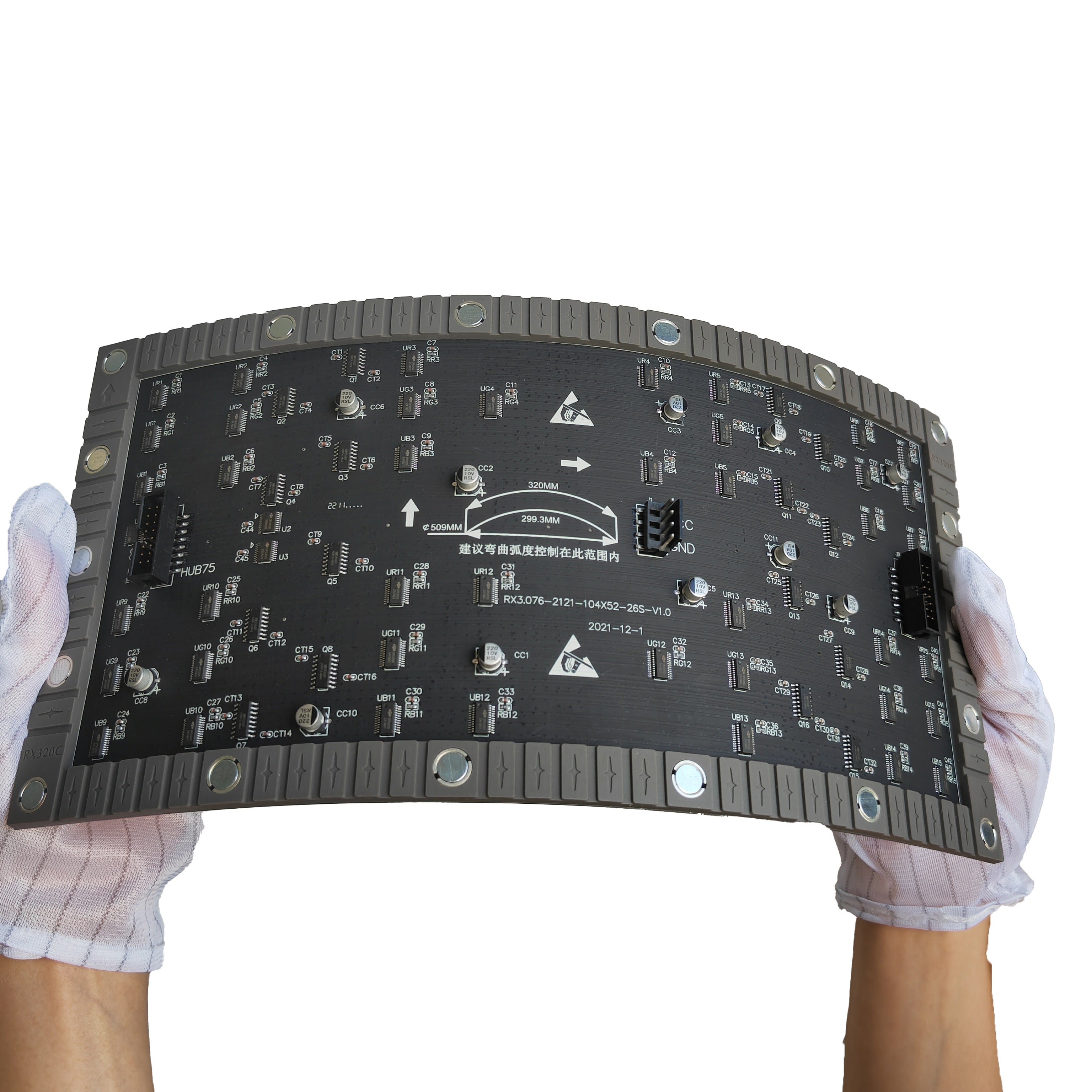 Flexibles LED-Modul für den Innenbereich der IF-3S-Serie – P3.076 | 320×160 mm | SMD | Weiche Rückschale mit Magnet | 600 Nits