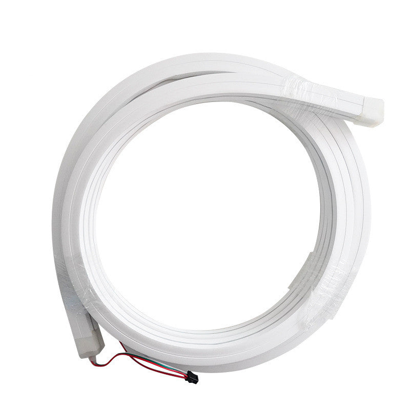 RGB Addressable Neon LED Strip Light | WS2812 SMD5050 60LEDs/M | 20×20mm Flexible Silicone Neon Rope | IP67 Waterproof | Top-Bend & Side-Bend Options | 5M Roll Kit with Power Adapter & Controller