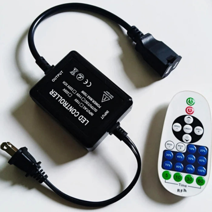 360W AC110V/220V LED Dimmer | Wireless RF Remote Control | 2-Prong Plug | Timer Switch | For LED Strip Lights