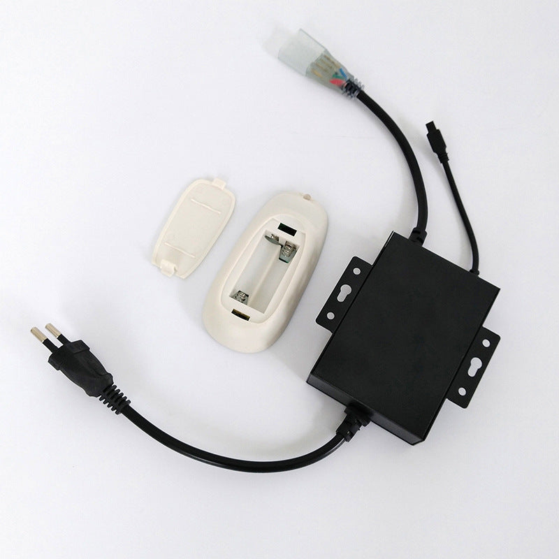 Contrôleur LED RVB – AC110-240 V | Haute tension 1500 W | Wi-Fi + télécommande IR + minuterie musicale via application | Pour rubans LED