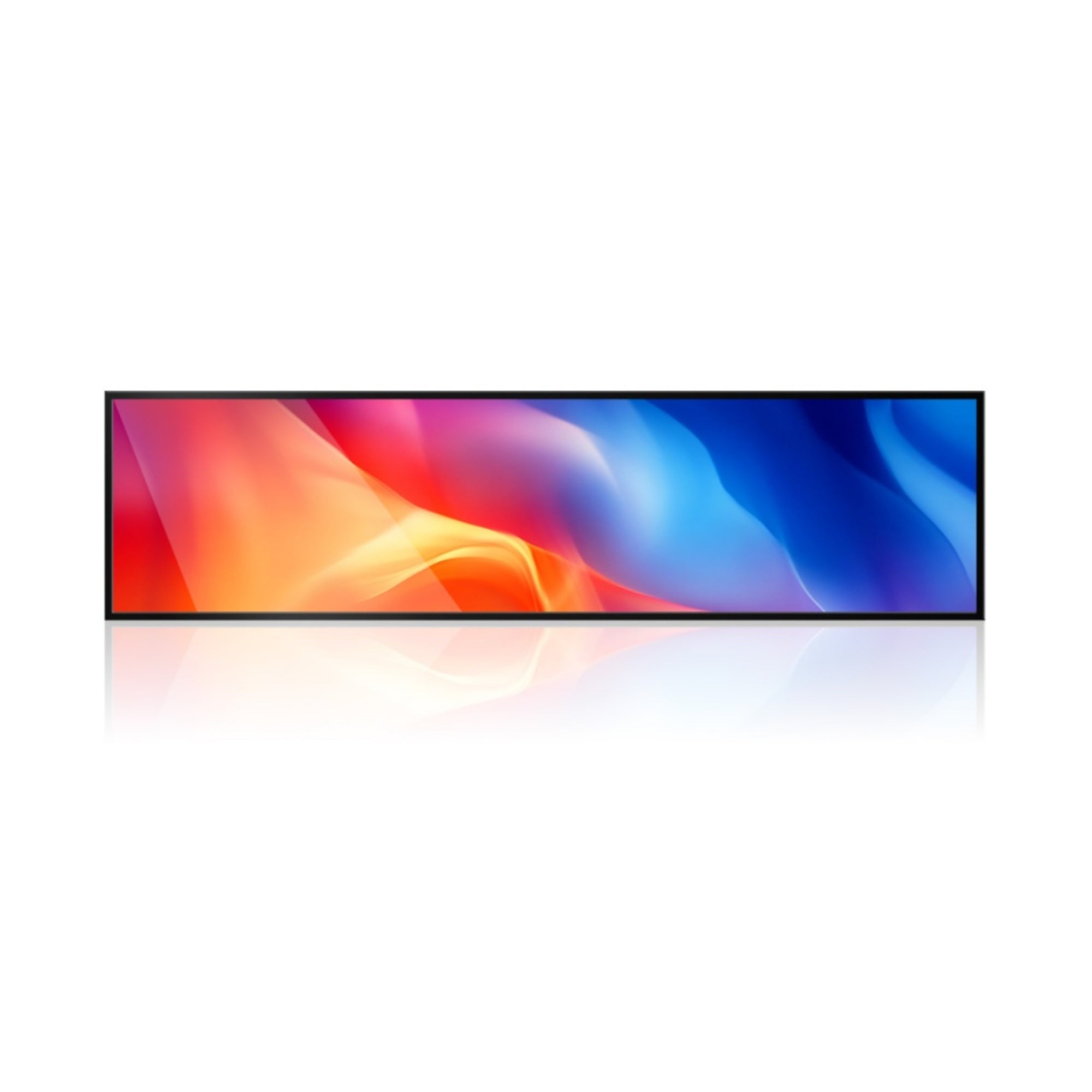 24,5 Zoll (597,9 × 168,2 mm sichtbar) kommerzielles ultrabreites LCD-Regaldisplay | Android-Bildschirm mit gestreckter Leiste | Cloud-, App- und USB-Wiedergabe