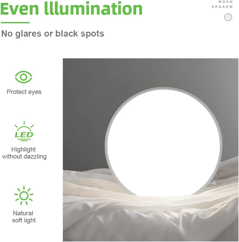 24 Inch Round LED Ceiling Light – 45W – White – 3000K / 4500K / 5000K / 6500K – Flush Mount Ceiling Light – Local Stock (US/UK/DE)