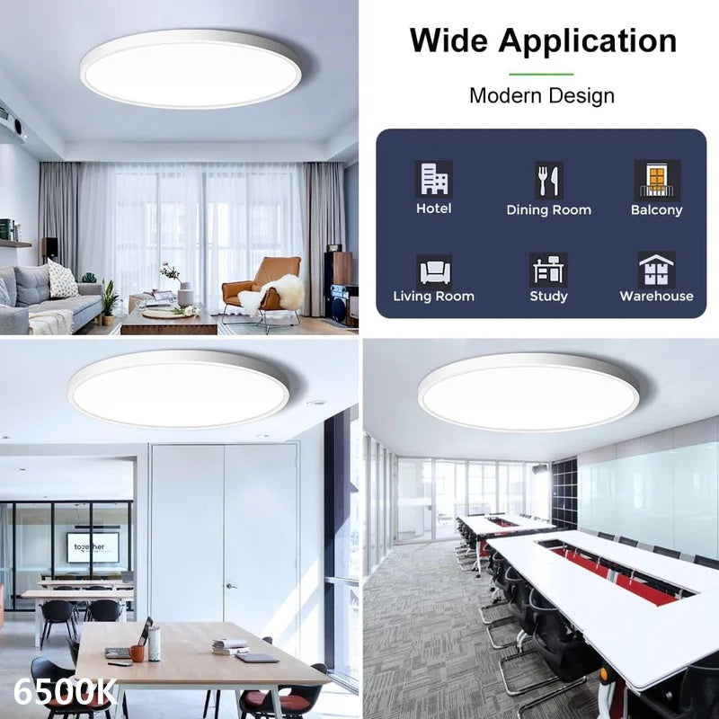 24 Inch Round LED Ceiling Light – 45W – White – 3000K / 4500K / 5000K / 6500K – Flush Mount Ceiling Light – Local Stock (US/UK/DE)