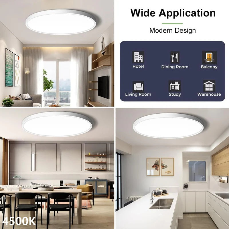 15.7 Inch Round LED Ceiling Light – 32W – White – 3000K / 4500K / 5000K / 6500K – Flush Mount Ceiling Light – Local Stock (US/UK/DE)