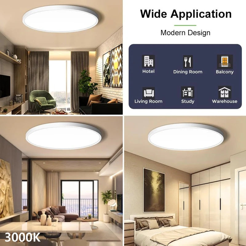 24 Inch Round LED Ceiling Light – 45W – White – 3000K / 4500K / 5000K / 6500K – Flush Mount Ceiling Light – Local Stock (US/UK/DE)