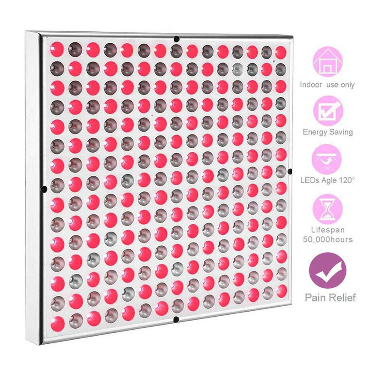 LED Red Light TherapyPanel -24W SMD2835 LED Panel Deep 660nm and Near-Infrared 850nm LED Light Combo for Skin Beauty, Pain Relief of Muscles and Joints Non-Transparent Cover