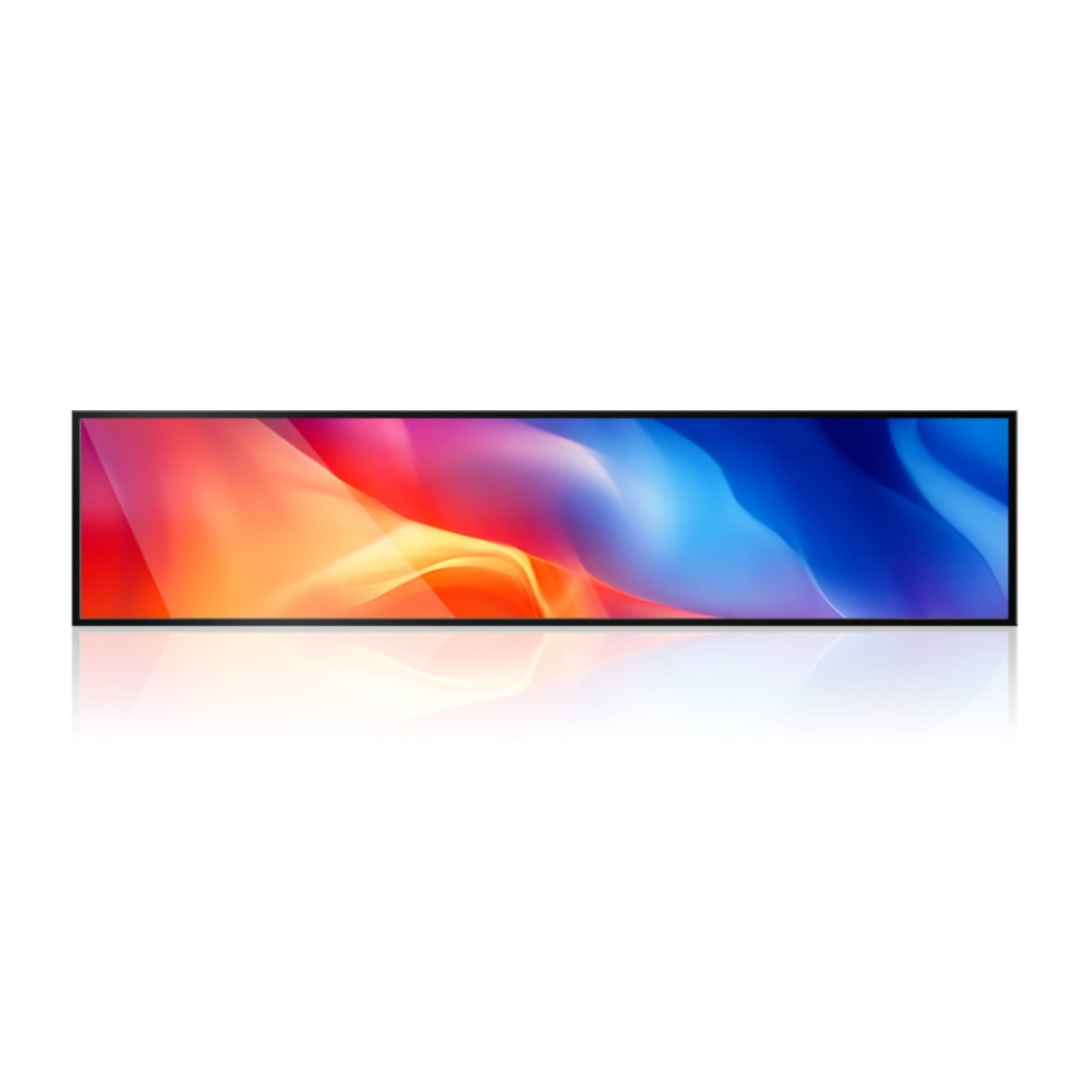 28,1 Zoll (698,5 × 140 mm sichtbar) Android Stretched LCD Bar Display für Ladenregale | Cloud-Plattform / Mobile App / USB-Medien