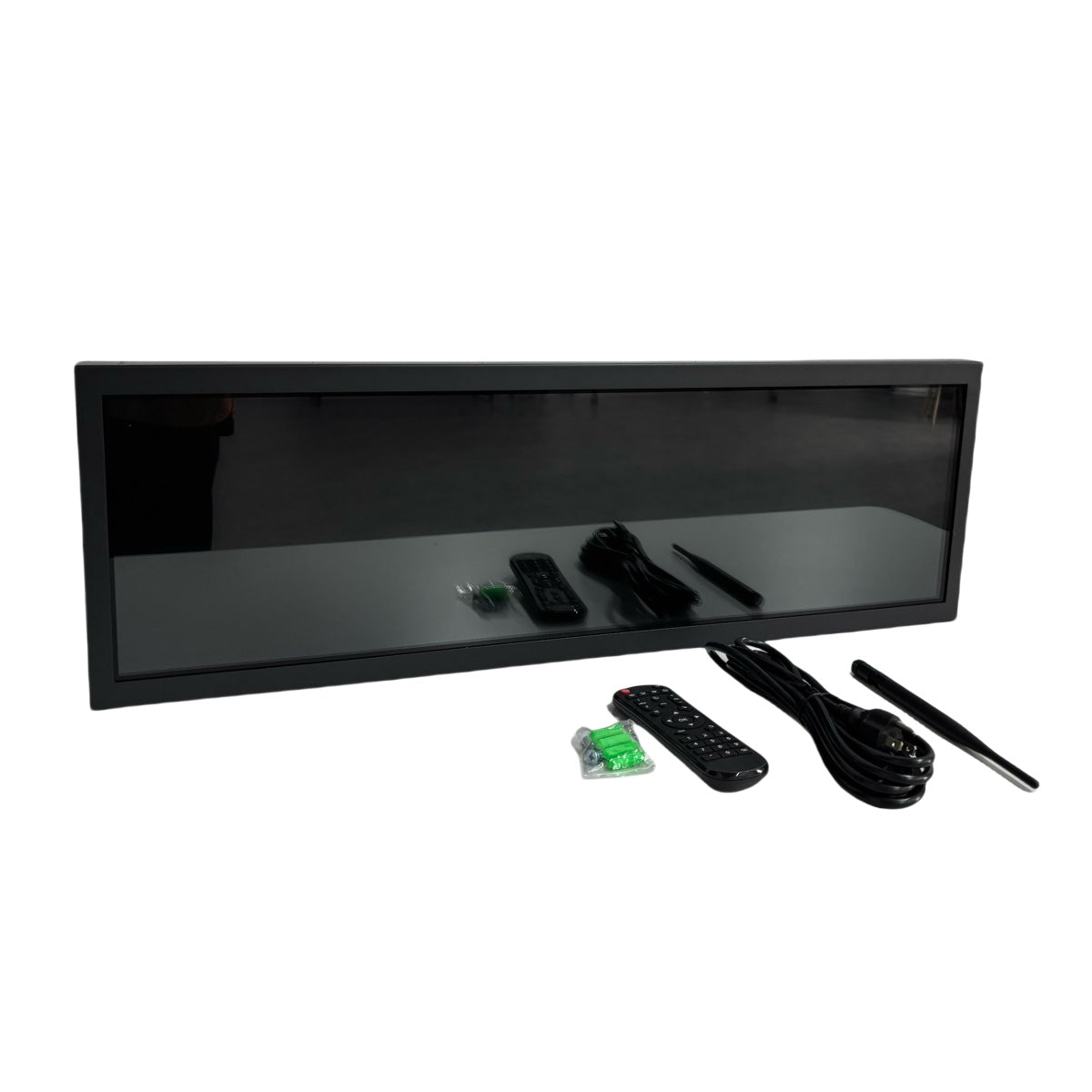 24,5 Zoll (597,9 × 168,2 mm sichtbar) kommerzielles ultrabreites LCD-Regaldisplay | Android-Bildschirm mit gestreckter Leiste | Cloud-, App- und USB-Wiedergabe