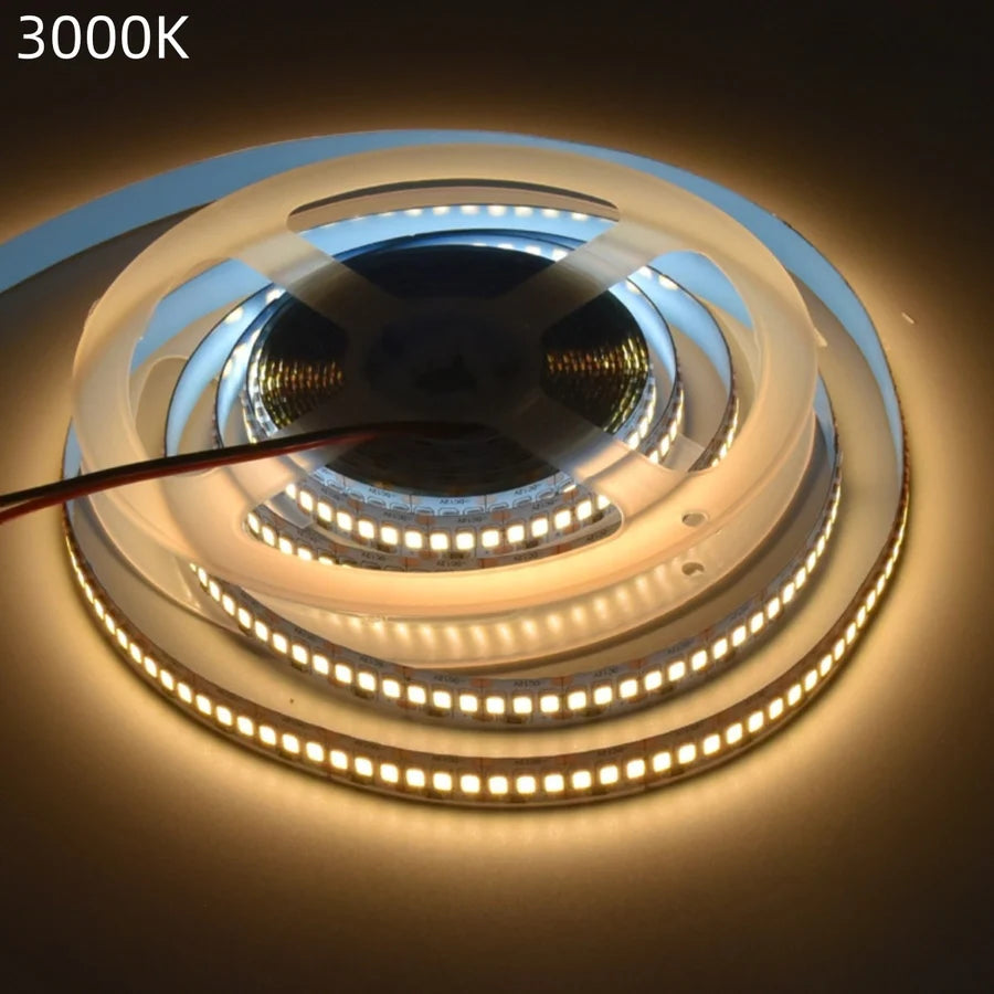 DC12V SMD2835 Single Color LED Strip Light – 240 LEDs/m | 10mm PCB | High Brightness Low Voltage LED Tape | IP00 / IP67 | for Mirror, Kitchen Cabinet, Bedroom | 5/50M