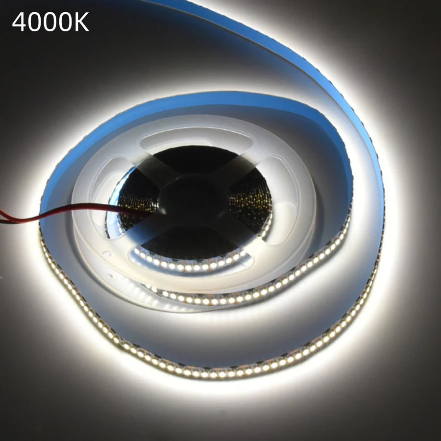 DC12V SMD2835 Single Color LED Strip Light – 240 LEDs/m | 10mm PCB | High Brightness Low Voltage LED Tape | IP00 / IP67 | for Mirror, Kitchen Cabinet, Bedroom | 5/50M