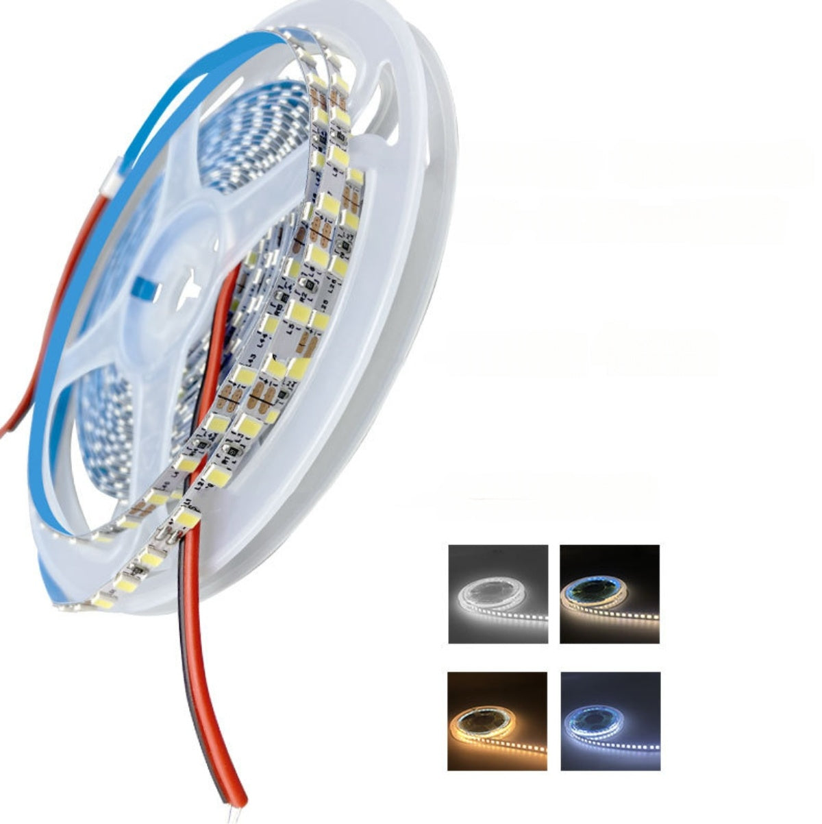 SMD2835 LED Strip Light | 3000K / 4000K / 6000K | 120 LEDs/m | 8W/m | 12V DC | 4mm / 5mm PCB | 5m Roll | Non-Waterproof IP00