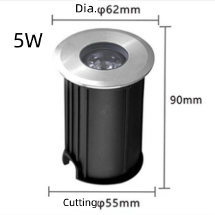 10Pack RGBW IP68 Waterproof Outdoor LED Underground Light 5W 24V Deck light Buried Lamp Spotlight for Pathway Driveway Garden Recessed Landscape with Stainless Steel Body PC Cover Tempering Glass Len