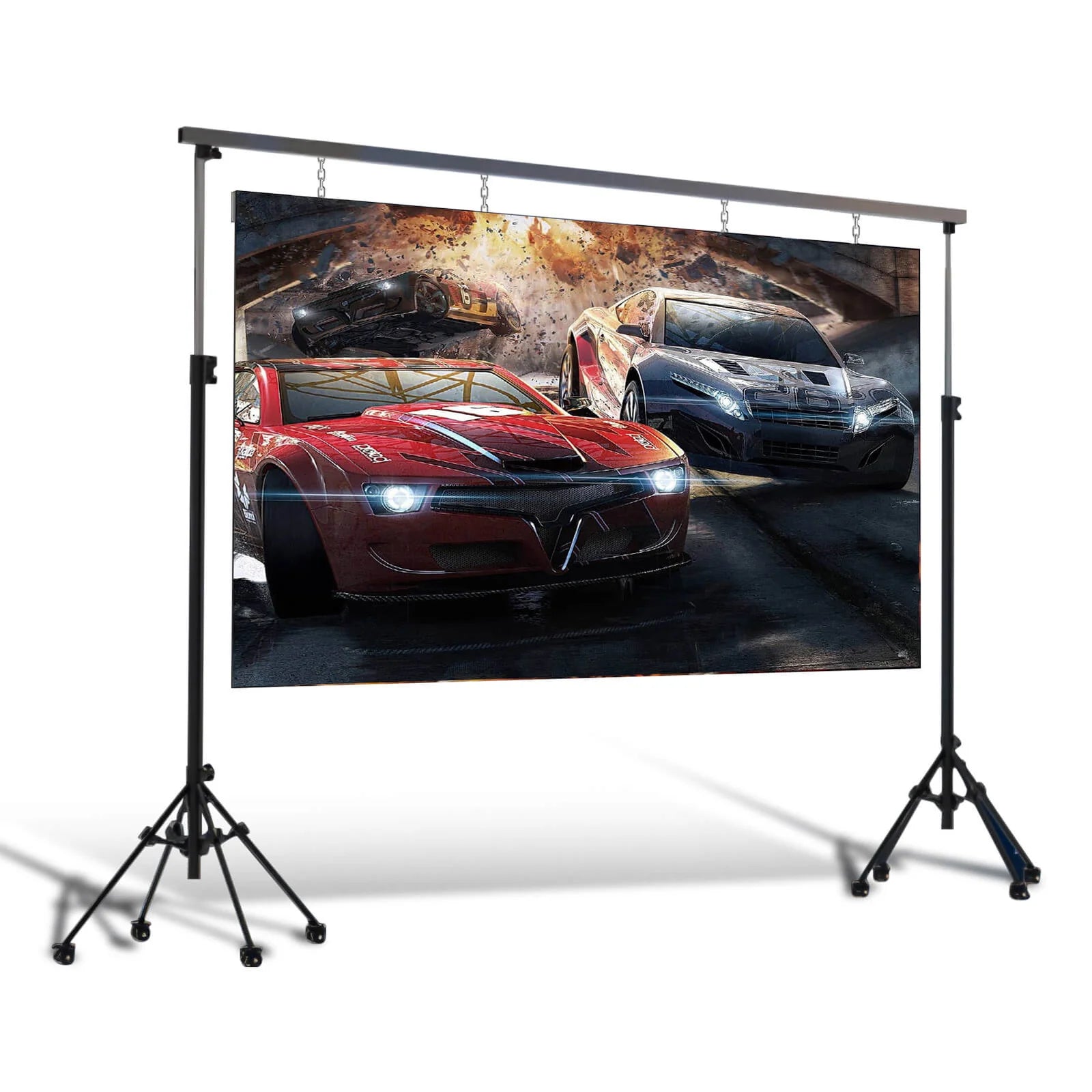 88 Inch Rolling TV P1.562 2x1 Meters 2SQM Portable LED Display Screen Kit