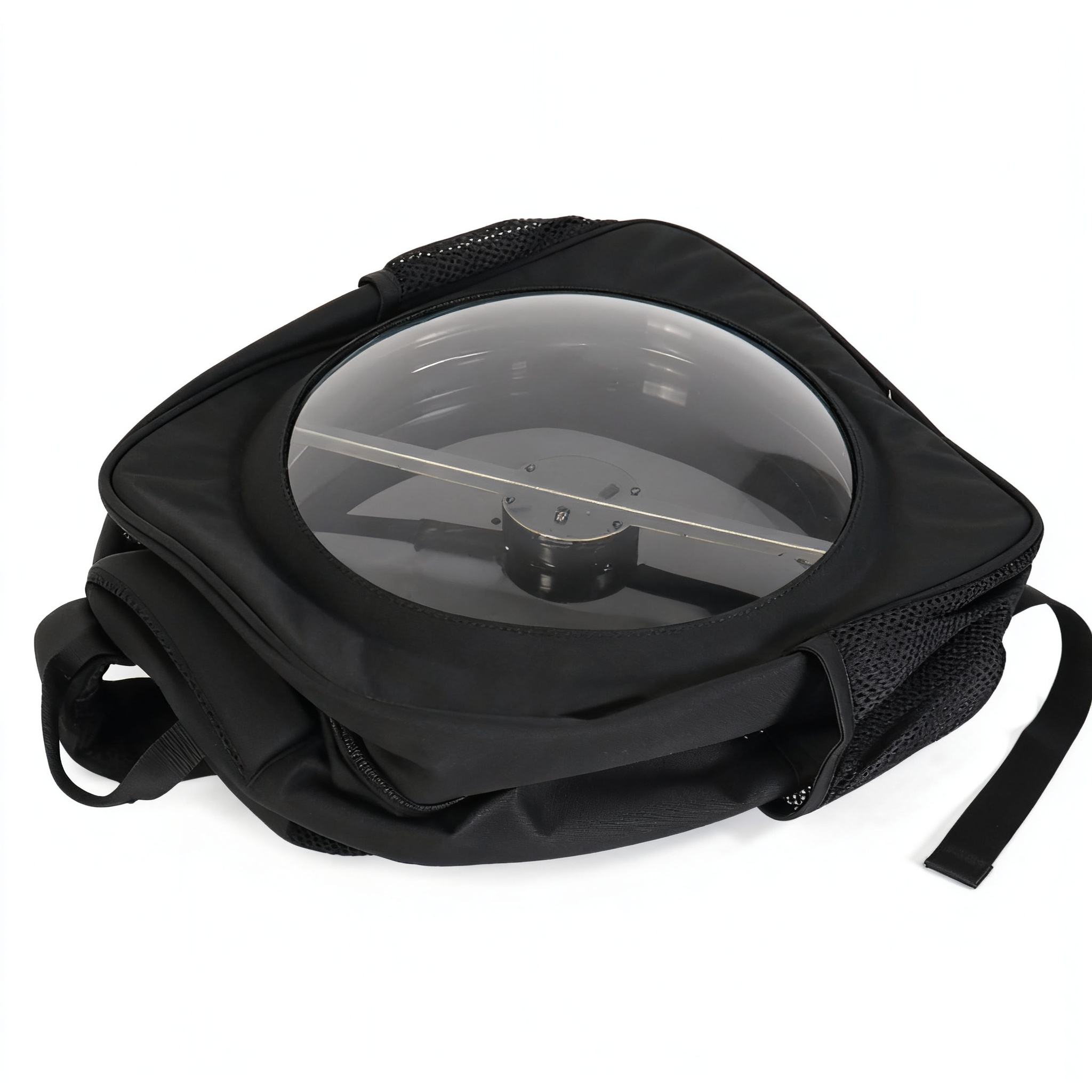 30cm (11.8”) DC5V 3D Hologram Fan Backpack Display | 2-Blade High Brightness LED Visual Player | Mobile Hologram Advertising | Portable Battery-Powered Option (No Battery Included) | Integrated Backpack Design