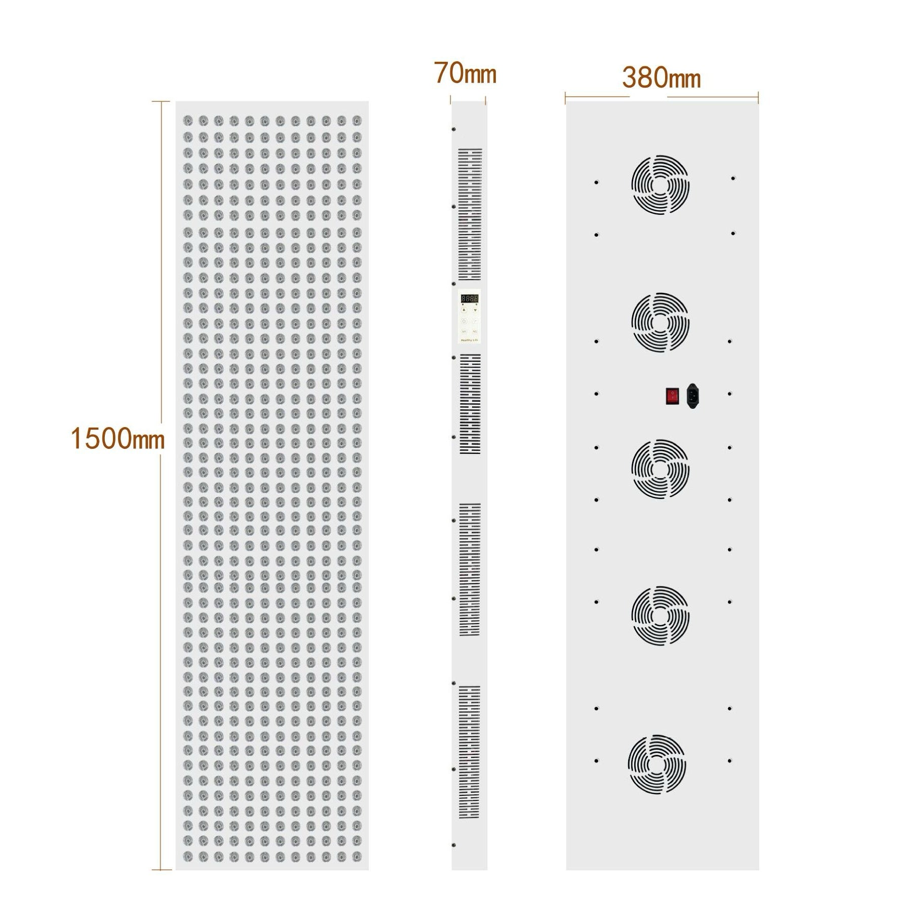 ALPRO3000 Red LED Light Therapy Panel, 800W Deep Red 660nm & Near Infrared 850nm LED Light Therapy