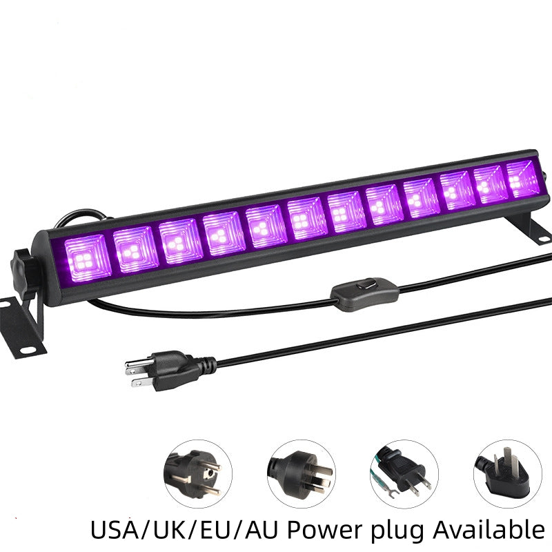 36W 395-400nm LED Black Light Bar, Black Lights for Glow Party, Black light with Plug &Switch, Glow Light for Halloween, Fluorescent Body Paint, Stage Lighting