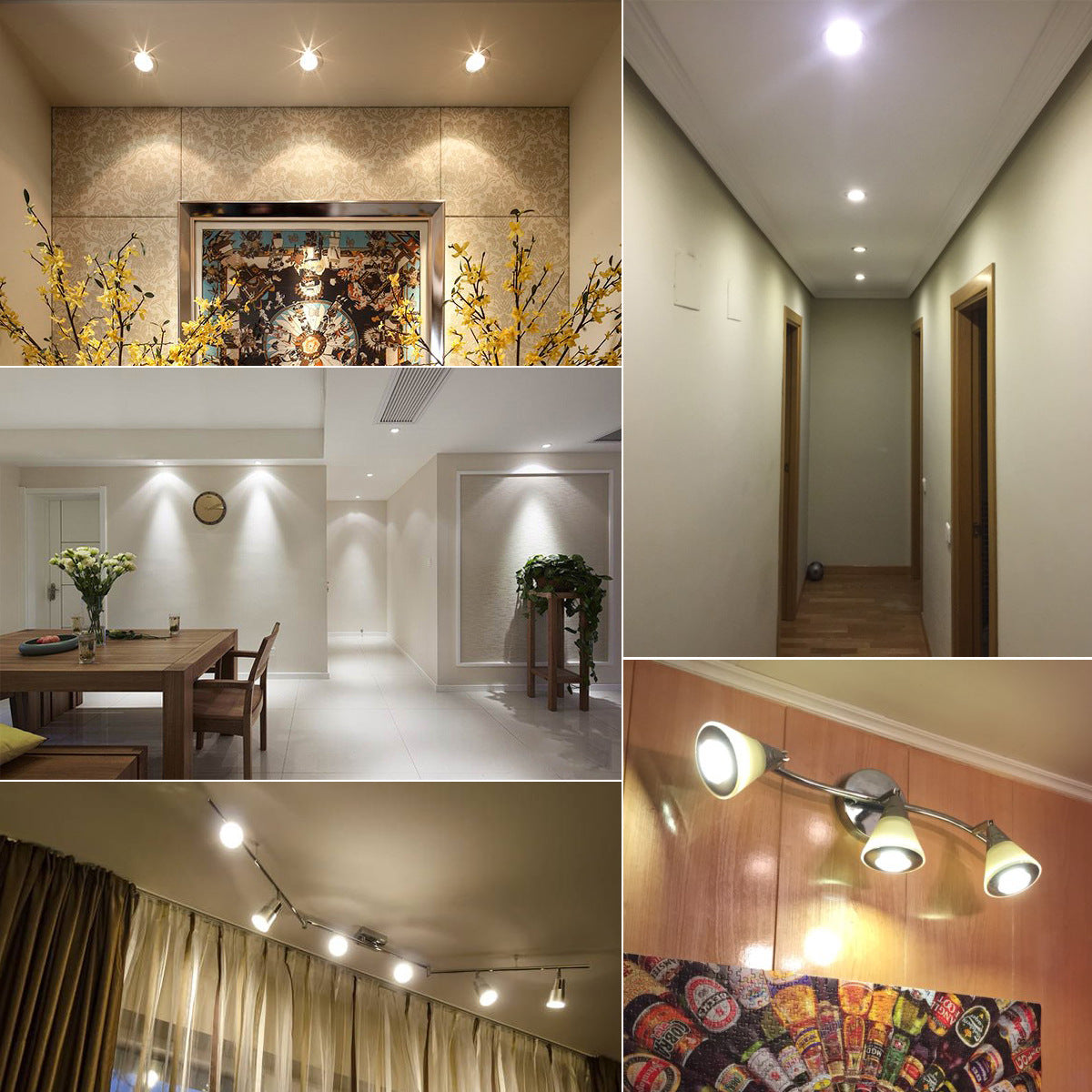 4er-Pack 3 W/5 W/7 W 12 V AC/DC LED-Strahler MR16 LED-Lampe Licht GU5.3 Bi-Pin-Sockel Weißes Aluminiumgehäuse 30° Abstrahlwinkel