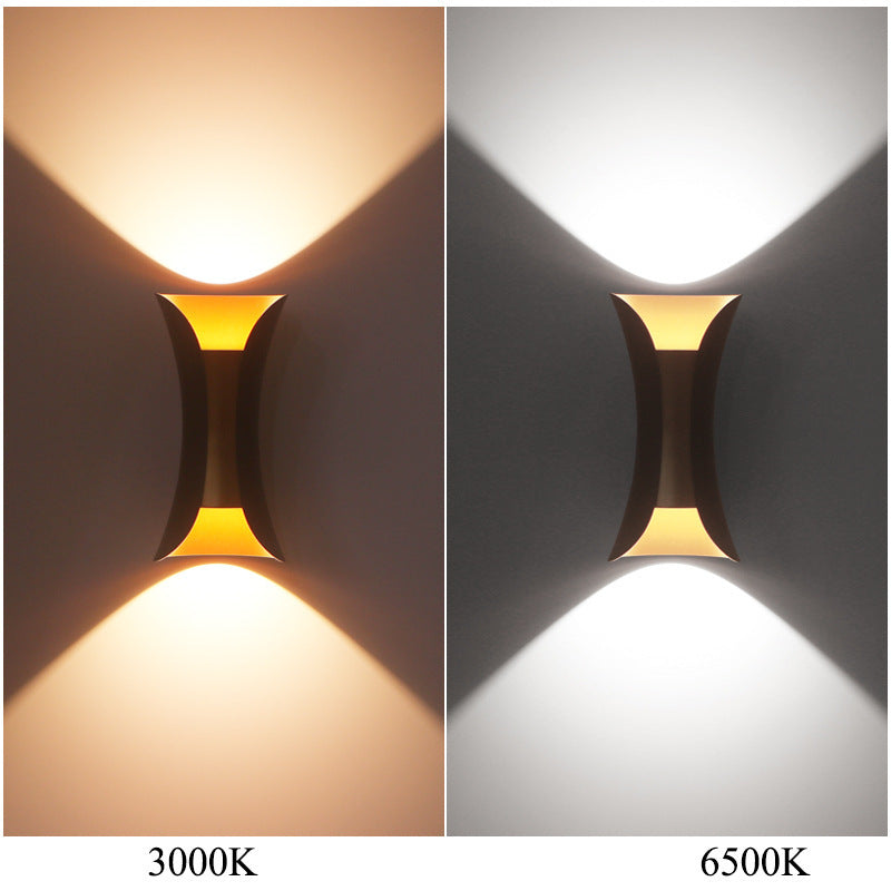 Waterproof LED Wall Light - 10W | 3000K / 6500K | White / Black / Black & Golden | Up & Down Outdoor Wall Sconce for Porch, Garden, Balcony & Indoor Decoration | Plastic Housing | IP65 | 4-Pack