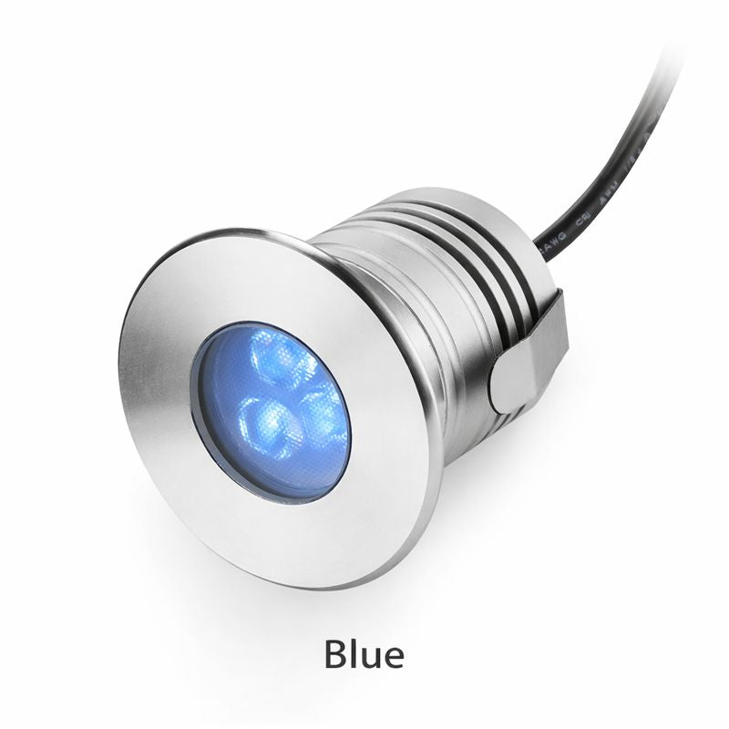 3W 3-LED Underwater Pool Lights – IP68 Waterproof | DC 12V / 24V Low Voltage | Stainless Steel & Aluminum Submersible Lights | Red / Green / Blue / 3000K / 4000K / 6000K for Pool, Fountain & Pond Lighting | 8 / 10-Pack