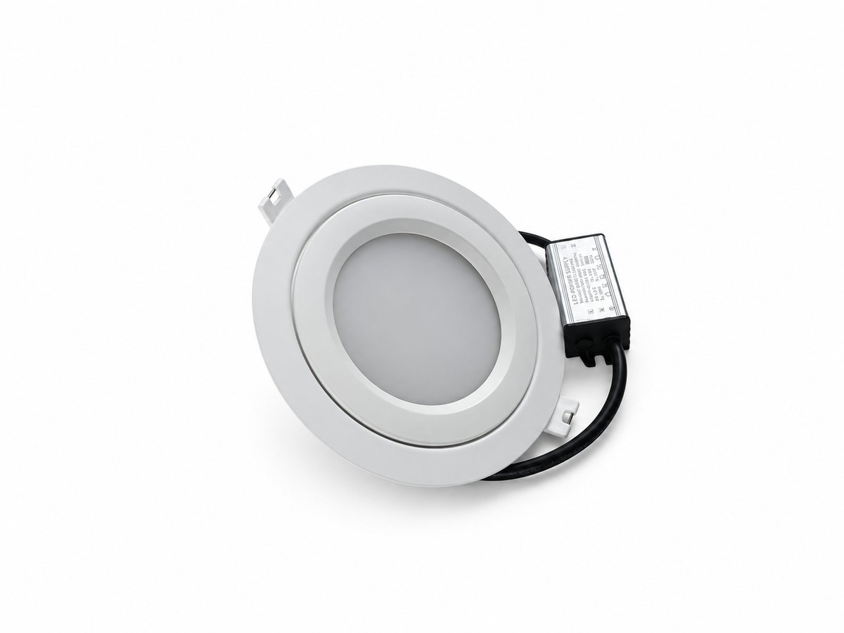 FX-2 Series Waterproof LED Downlight IP65 | 5W / 7W / 12W / 15W | CRI>80 | 100–240V | Vapor-Proof Ceiling Light for Shower, Sauna & Outdoor Lighting | 1 / 4 / 10-Pack | White Housing | Non-Dimmable