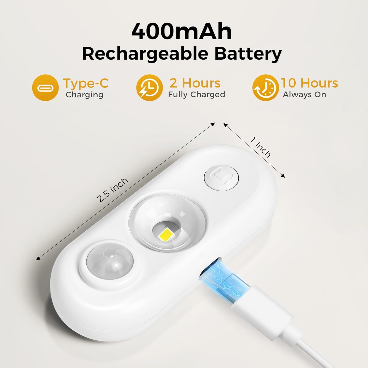 4er/6er-Pack wiederaufladbare ovale LED-Schrankleuchte | Bewegungssensor, Tippschalter, dimmbar | Warm-/Tageslichtweiß | Schwarz-/Weiß-Finish | Magnethalterung für Schränke und Vitrinen