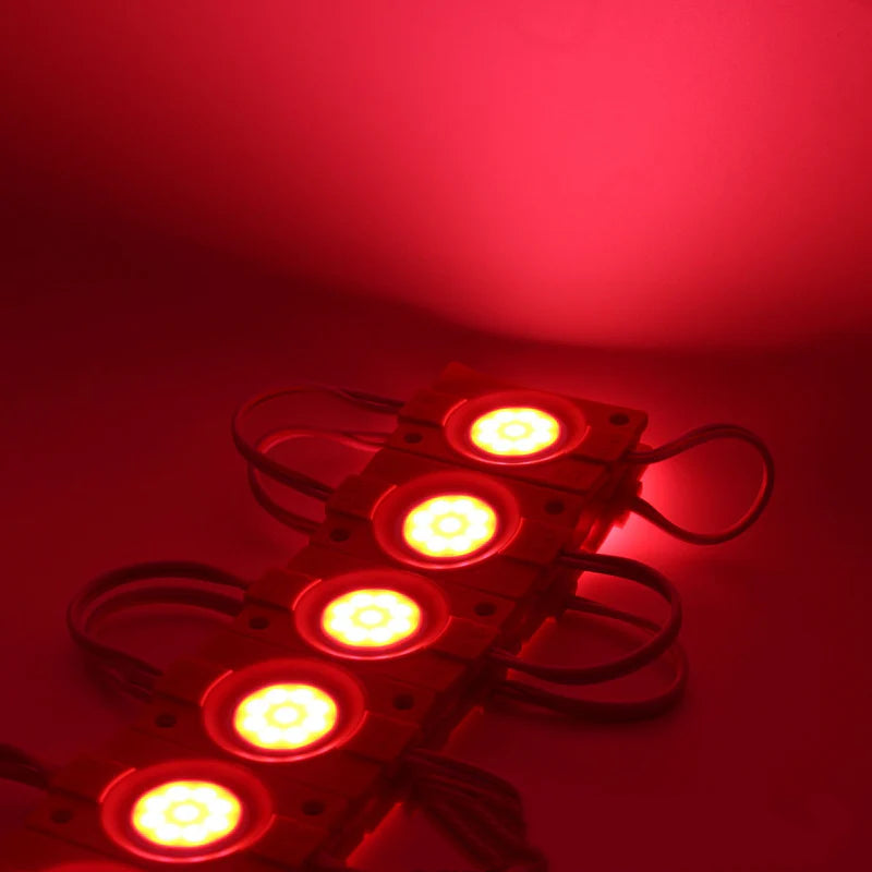 COB LED Module String Light, 20pcs/String, 1.5W 150LM, 46×30mm, DC12V IP65 Waterproof Sign Module with Adhesive Tape for Advertising Light Box & Channel Letters