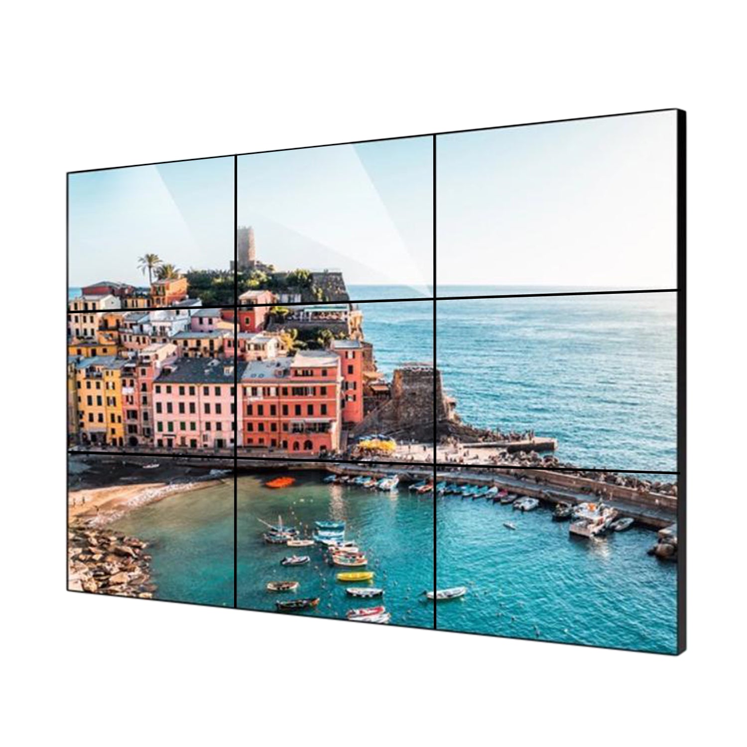 49” BOE LCD Video Wall – 3x3 Kit (9 Panels) | 1920x1080 FHD | 500 nits | Ultra Narrow Bezel 3.5mm | HDMI Splicer + Wall Mount Included