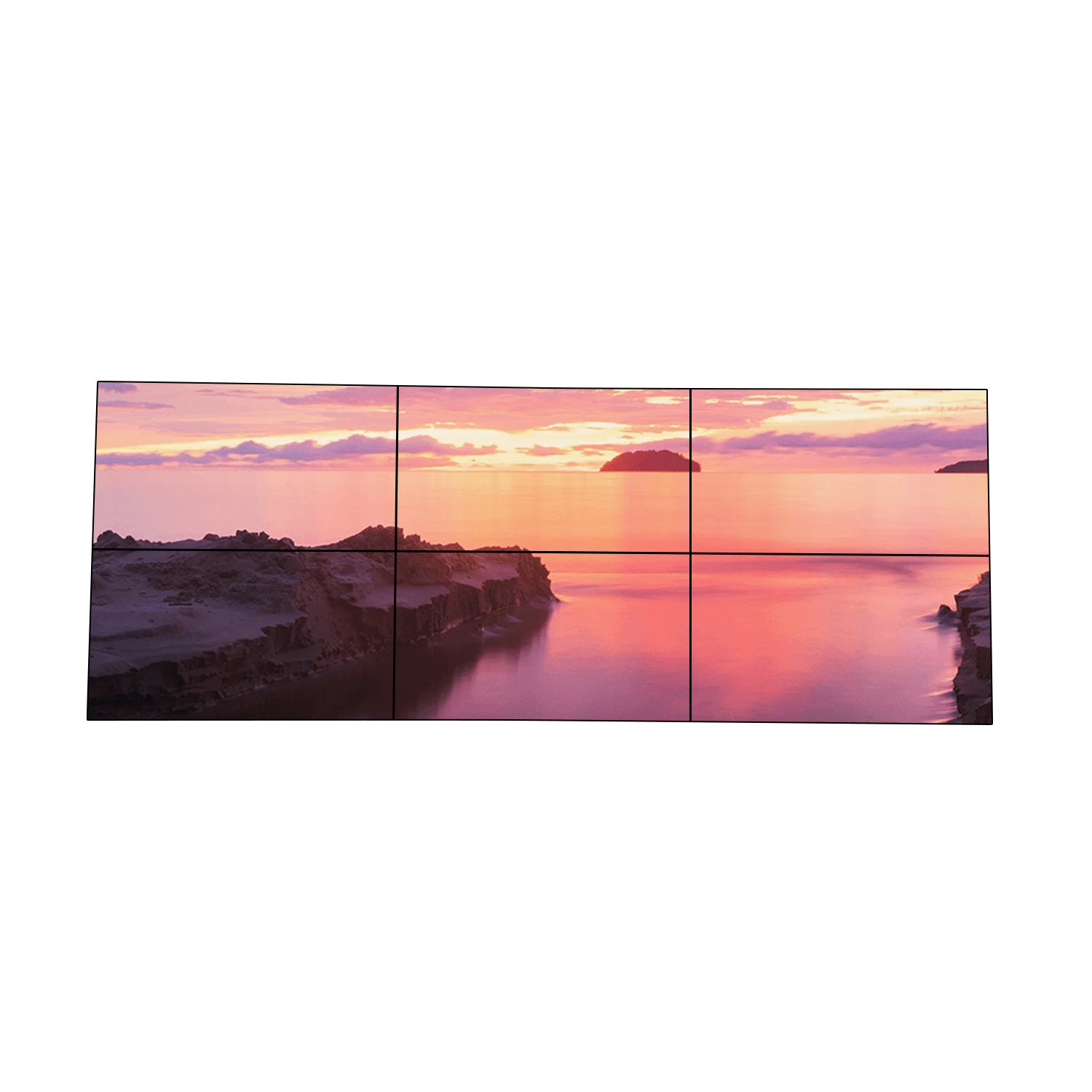49” BOE LCD Video Wall – 3x2 Kit (6 Panels) | 1920x1080 FHD | 500 nits | Ultra Narrow Bezel 3.5mm | HDMI Splicer + Wall Mount Included