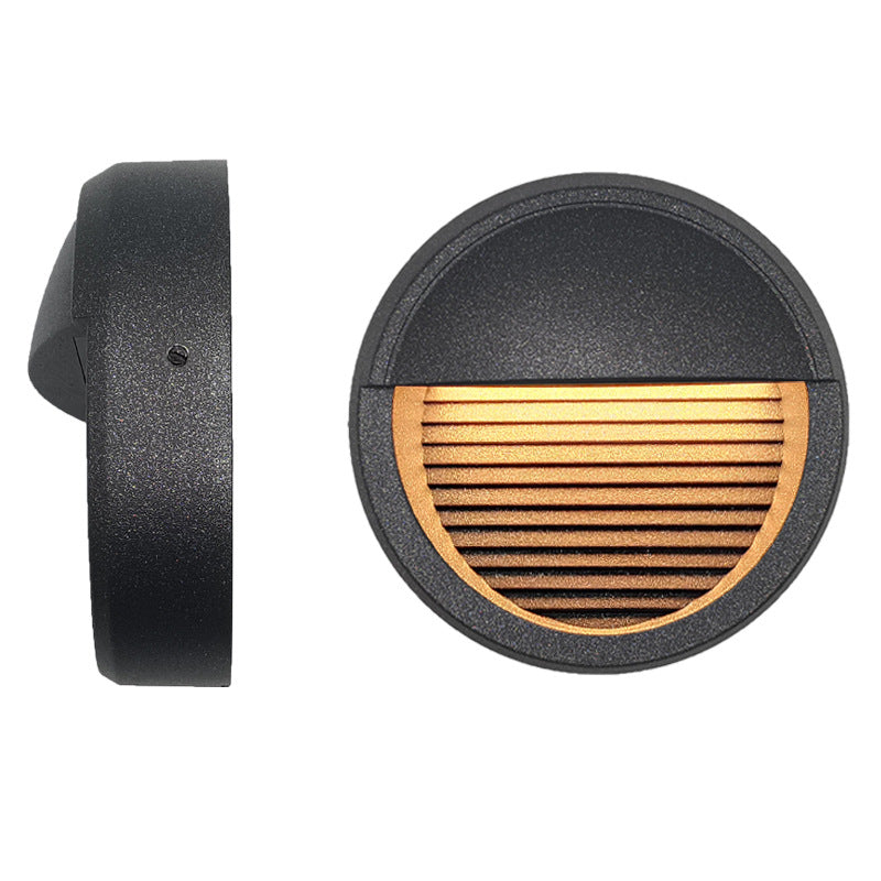 Lot de 6 spots LED basse tension pour terrasse, rampe d'escalier avec LED intégrée 4 W, éclairage d'accentuation 12 V CA/CC, finition aluminium thermolaqué noir.