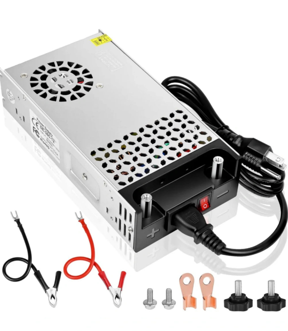 Upgrade 12V DC Switching Power Supply 360W–720W (30A–60A), AC 110/240V Input Converter & Transformer, Cooling Fan Design, LED Driver Adapter for Strip Lights, 3D Printer, Radio — US/UK/EU Plug Options, CE/FCC/RoHS Certified