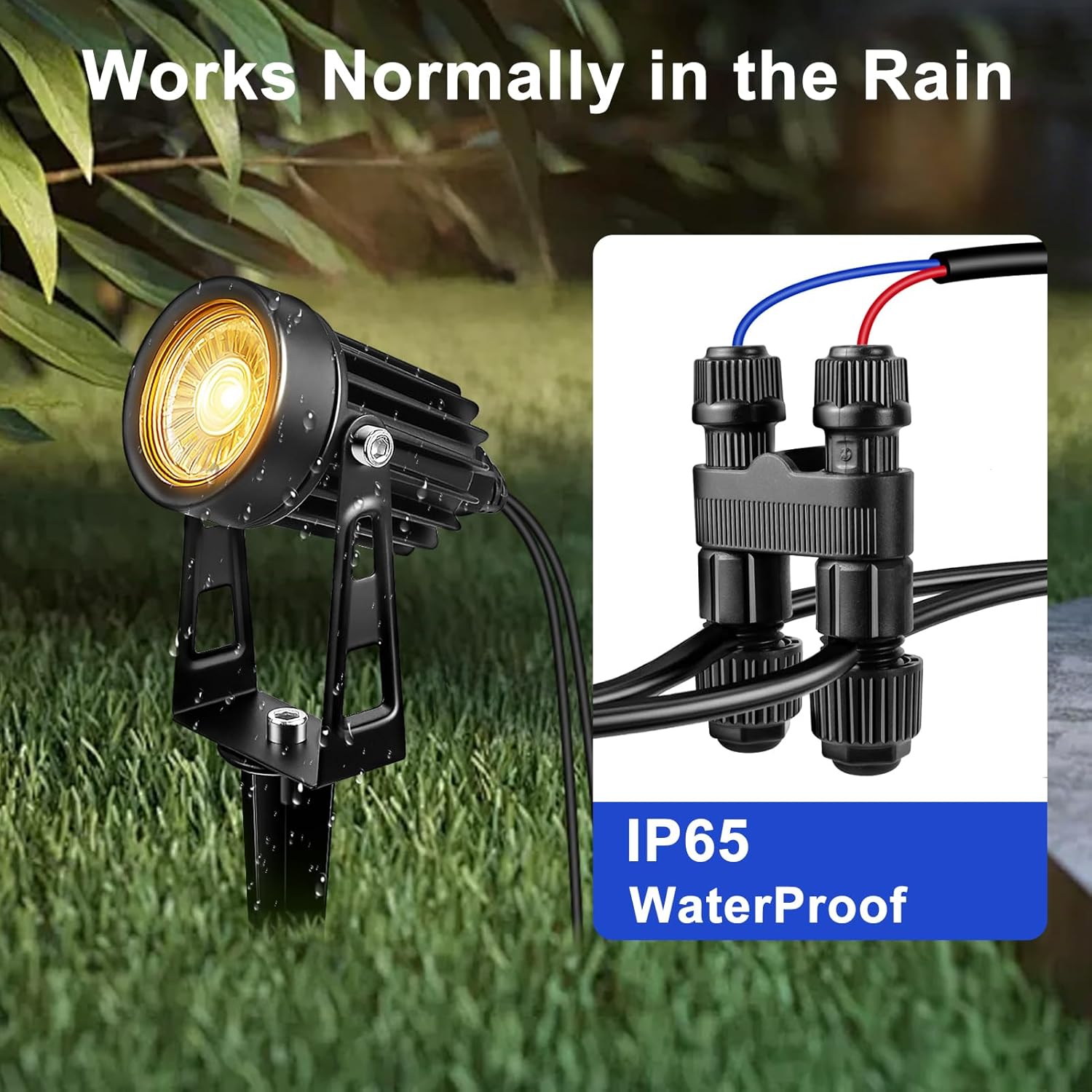 Low Voltage Wire Connectors, 12 Pack Landscape Lighting Connectors, Waterproof Fastlock2 Style Low Voltage Landscape Wire Connectors for 12–18 Gauge Wire, Pathway & Garden Lights