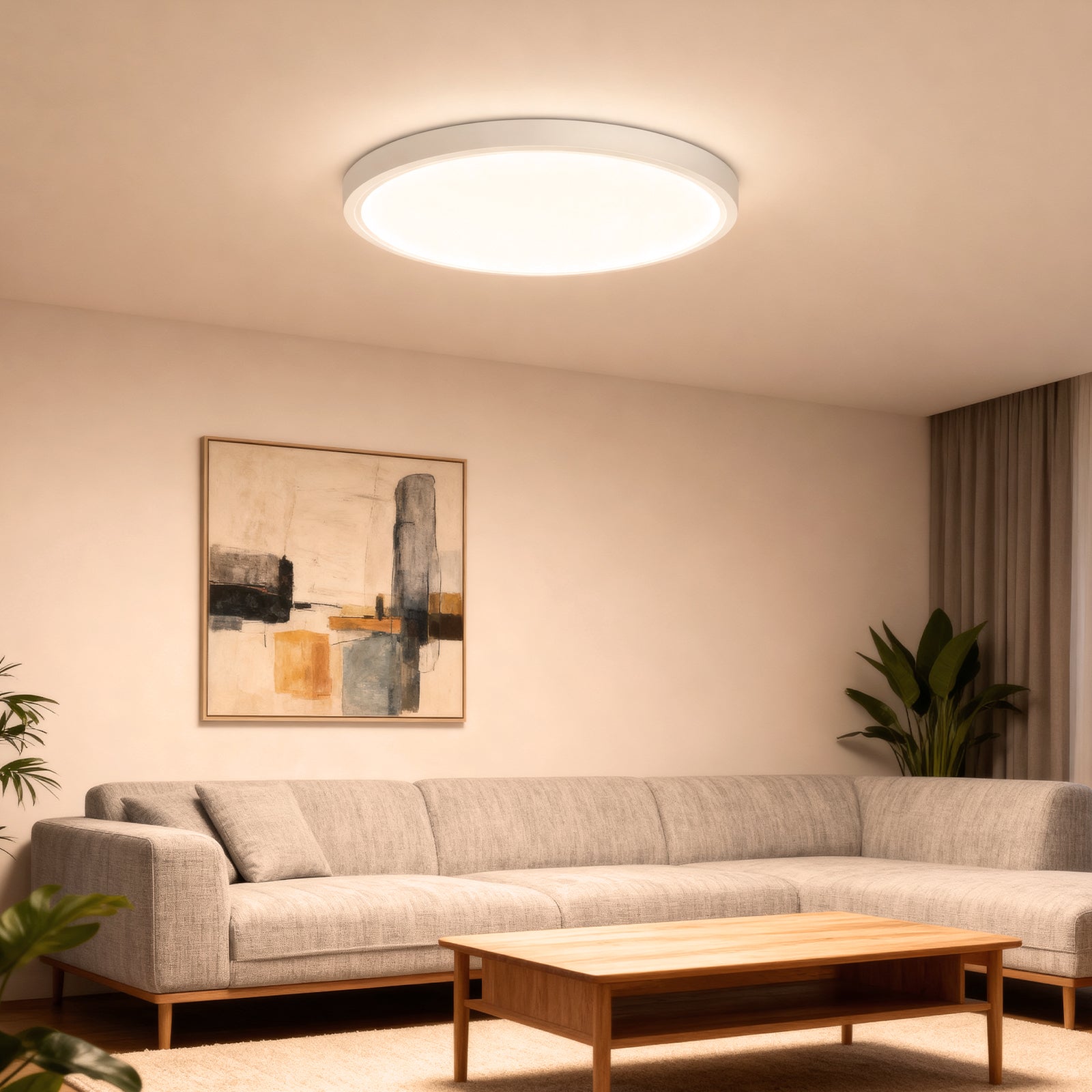 15.7 Inch Round LED Ceiling Light – 32W – White – 3000K / 4500K / 5000K / 6500K – Flush Mount Ceiling Light – Local Stock (US/UK/DE)