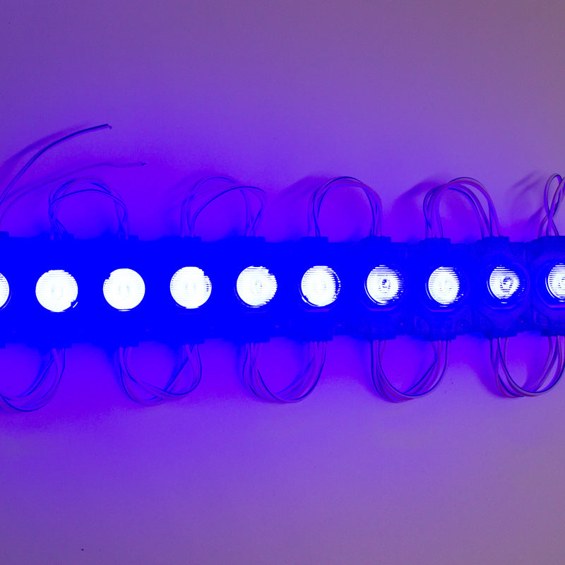 12V 1.5W LED Module with Lens, 20pcs/String, 150LM, IP65 Waterproof Sign Module for Light Box, Channel Letter, and Signage Backlighting – 6500K / 3000K / Red / Green / Blue / Yellow / Pink