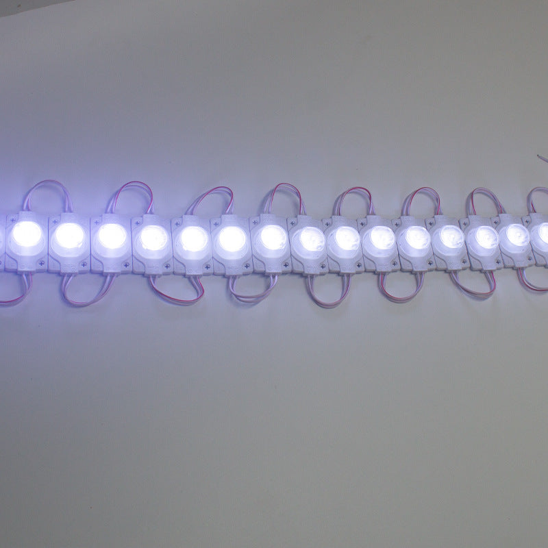12V 1.5W LED Module with Lens, 20pcs/String, 150LM, IP65 Waterproof Sign Module for Light Box, Channel Letter, and Signage Backlighting – 6500K / 3000K / Red / Green / Blue / Yellow / Pink