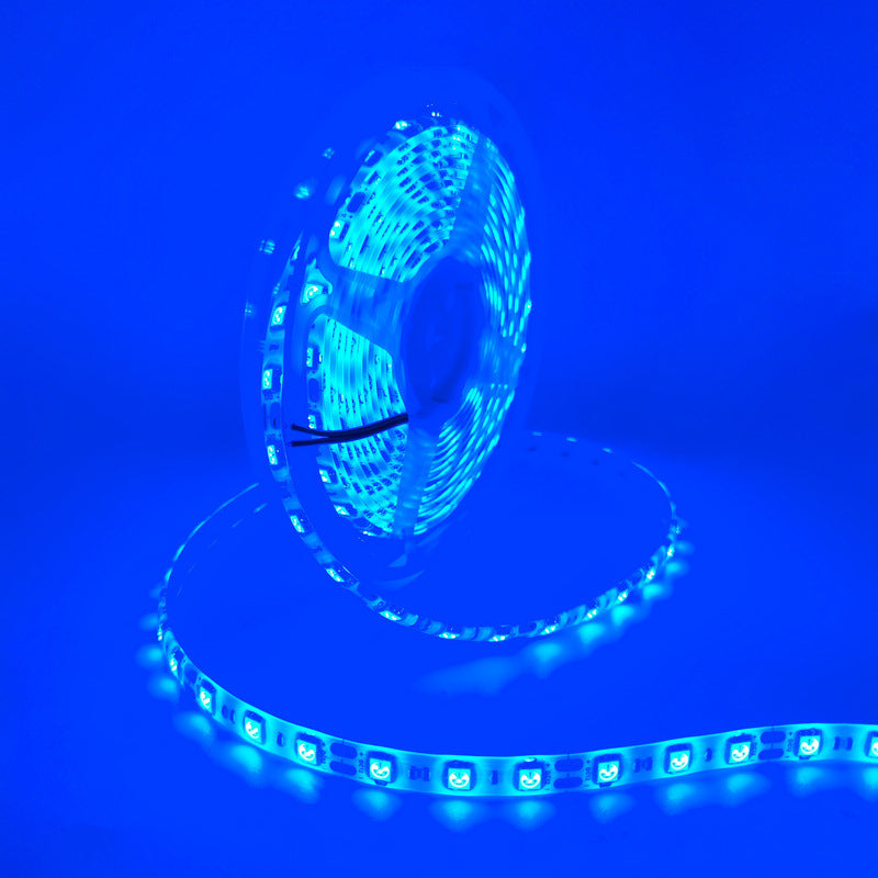 SMD5050 Red/Green/Blue/Yellow/Pink/Icy Blue LED Strip Light | Standard Brightness | 12V DC | 12W/m | 60 LEDs/m | 5m Roll | IP00 / IP65/IP67 Options