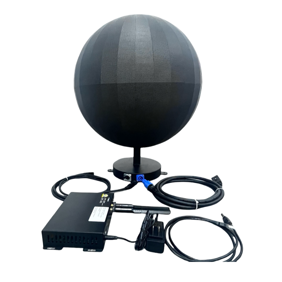 Small Indoor LED Sphere Display – Dia. 40cm / 50cm / 60cm / 85cm (1.3ft – 2.8ft), P1.86 / P2 | 360° Spherical Screen for Retail & Exhibits