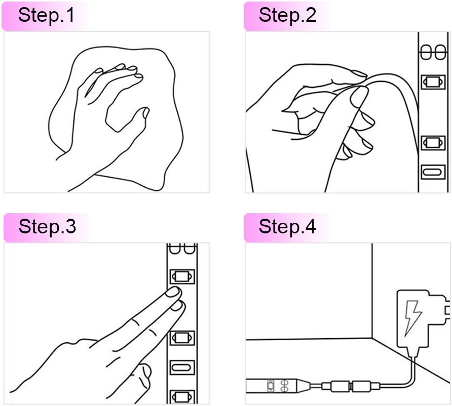 24W / 60W UV Black Light LED Strip – 16.4FT / 5M | SMD2835 | 60 LEDs/m (300 LEDs Total) | 395–405nm | Non-Waterproof / IP65 Waterproof | With Power Supply | For Night Fishing & Black Party