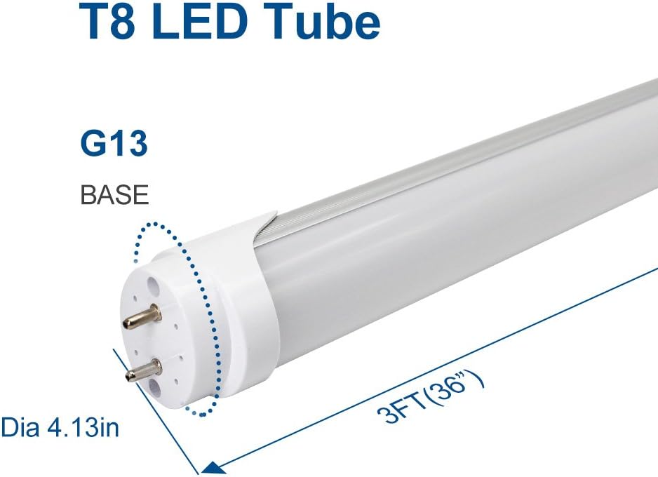 3ft T8 LED Tube Lamp – 15W – Retrofit Type – Frosted Cover – 3000K / 4000K / 5000K – 4-Pack or 20-Pack – Ballast Bypass – Non-Dimmable (AC90-240V)or 110V Dimmable