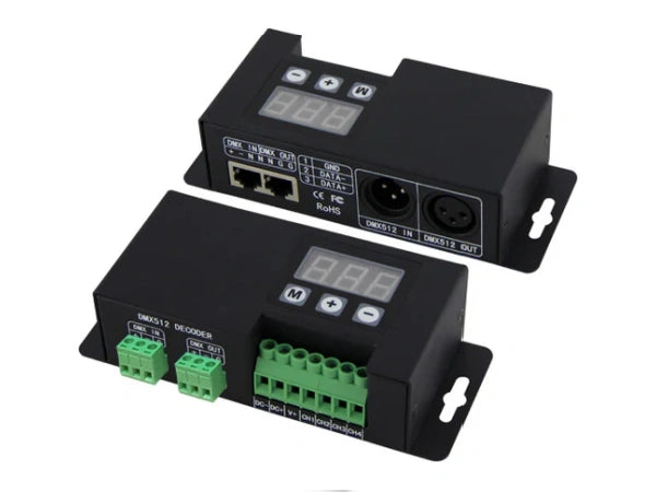 BC-853 / BC-854 DC 12V-24V Constant Voltage DMX512 Decoder | 3CH / 4CH Options | For RGB / RGBW / RGBWW LED Lights