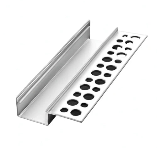 One-Sided Plaster-in Drywall LED Aluminum Channels– Fit for 1 to 20mm LED Strip | Silver | Milky White Cover | 1 / 2 / 3 Meter | Silver | Milky White Cover | 50 / 100 -Pack