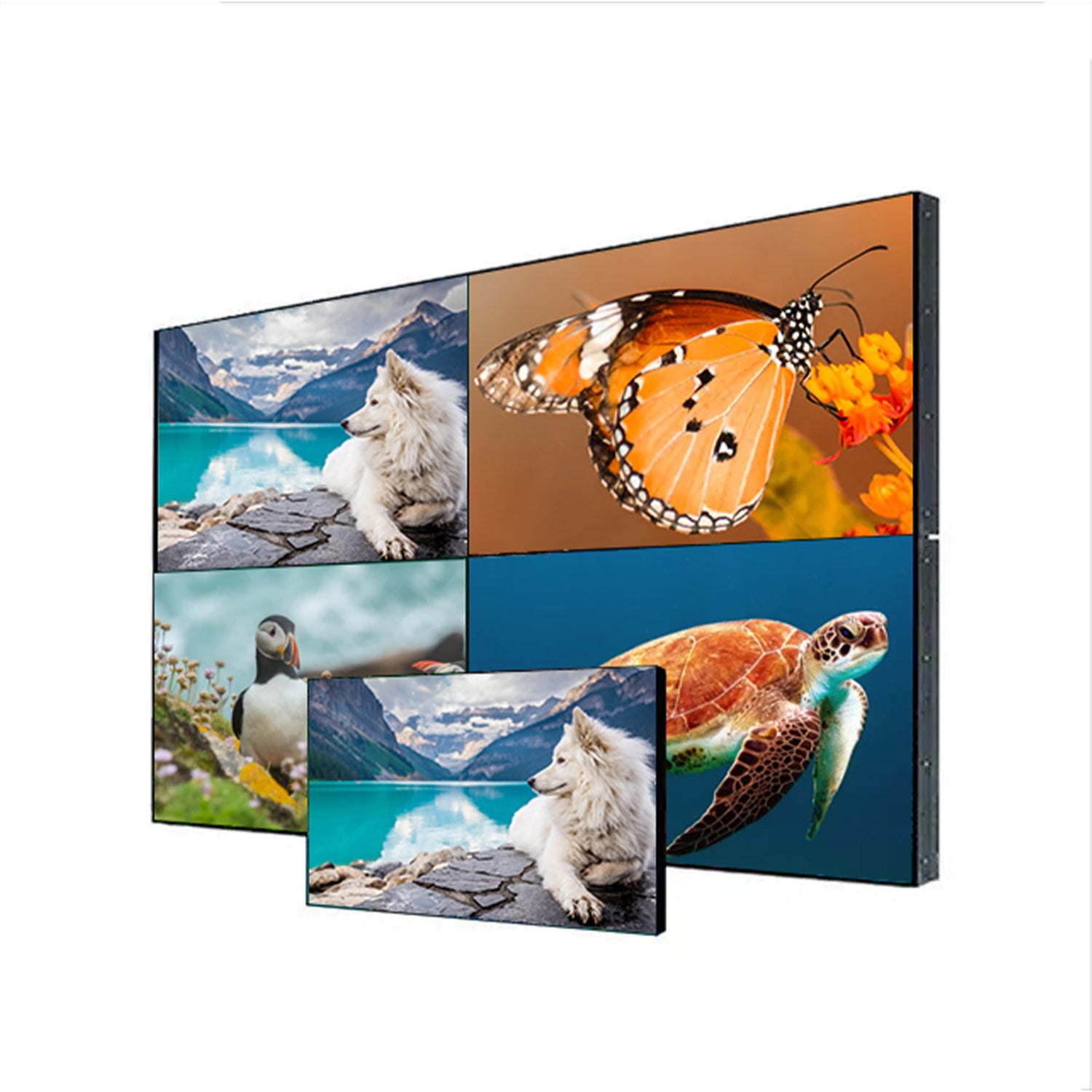 55” BOE LCD Video Wall – 2x2 Kit (4 Panels) | 1920x1080 FHD | 500 nits | Ultra Narrow Bezel 0.88mm / 1.7mm / 3.5mm | HDMI Splicer + Wall Mount Included