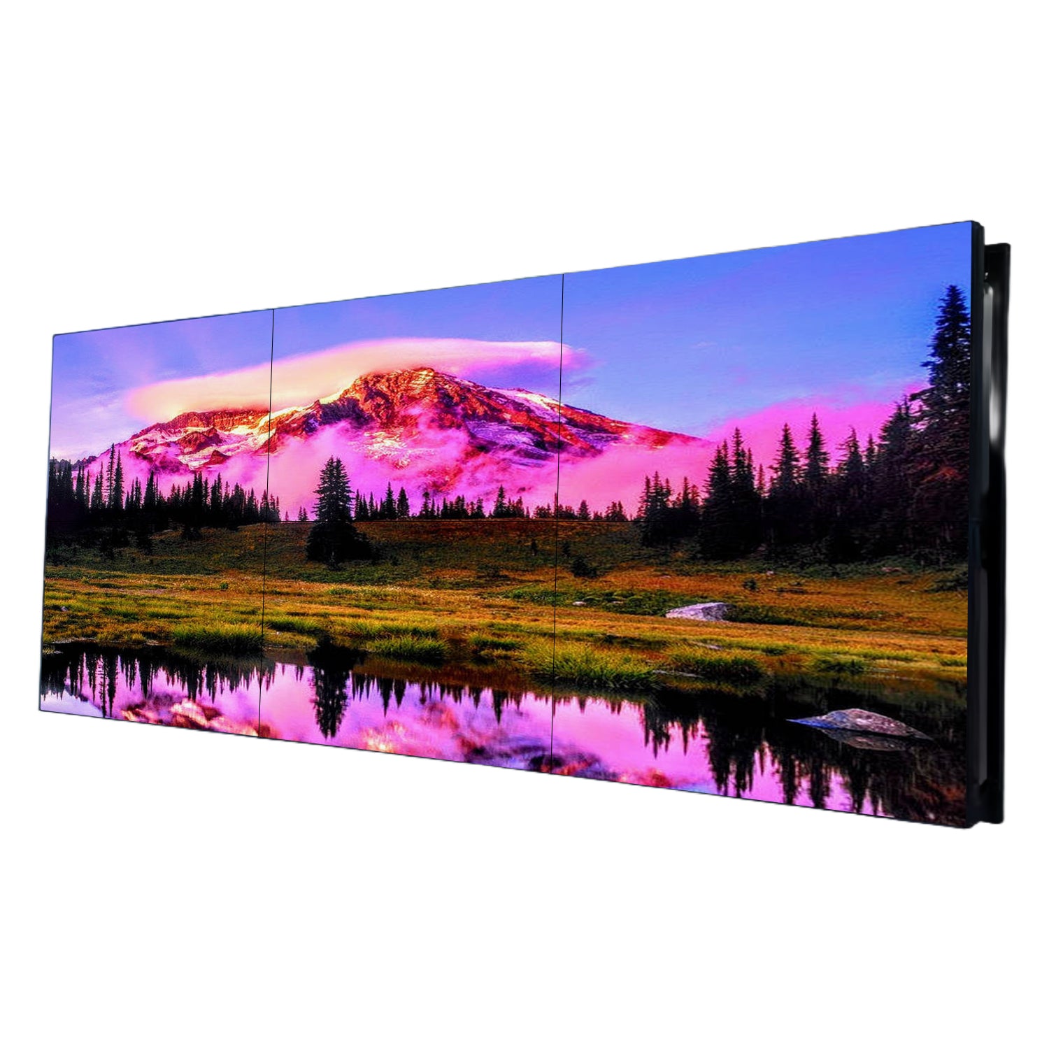 55-Zoll-BOE-LCD-Videowand – 3x2-Kit (6 Panels) | 1920 x 1080 FHD | 500 Nits | Ultraschmaler Rahmen 0,88 mm | 1,7 mm | 3,5 mm | HDMI-Spleißer + Wandhalterung enthalten