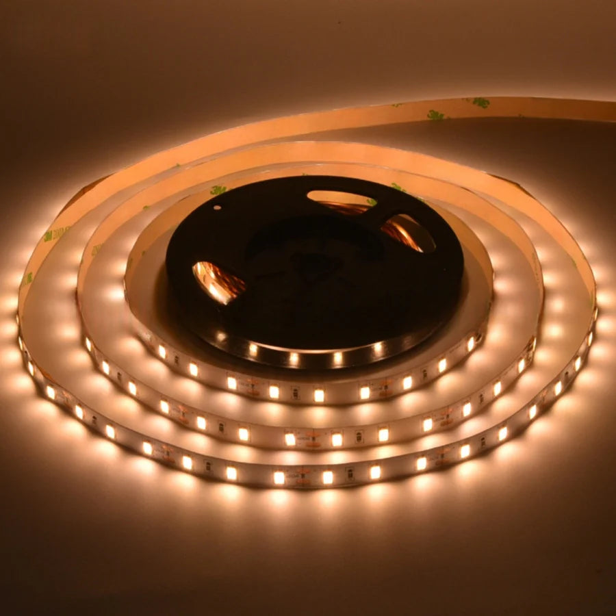 LG SMD5630 LED Strip Light – 12W/M | 60 LEDs/M | DC 12V | White PCB 10mm | 5M Roll | 3000K / 4000K / 6000K | IP00 / IP67 | Single Color LED Strip for Mirror, Kitchen Cabinet, Bedroom, Christmas Decor