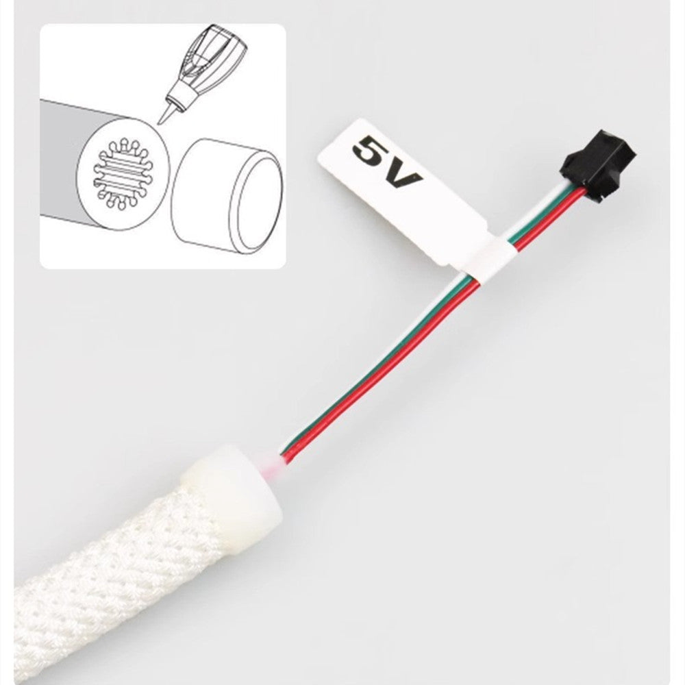 360° NEON-LED-Lichtstreifen, gewebte Optik, RGB-Farbe, wasserdicht, flexibles LED-Neonlicht-Streifen-Kit