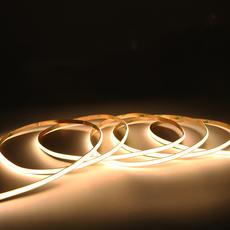 FCOB Slim Flexible LED Strip Light | 5m (16.4ft) Roll | CRI90 | 3000K / 4000K / 6500K | 480 LEDs/m | 12V 8W | 5mm PCB | Dimmable Indoor IP00 Ribbon