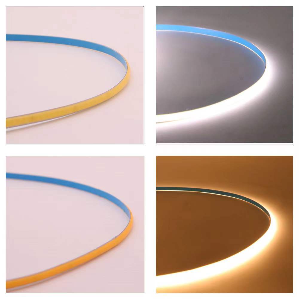 FCOB Slim Flexible LED Strip Light | 5m (16.4ft) Roll | CRI90 | 3000K / 4000K / 6500K | 480 LEDs/m | 12V 8W | 5mm PCB | Dimmable Indoor IP00 Ribbon