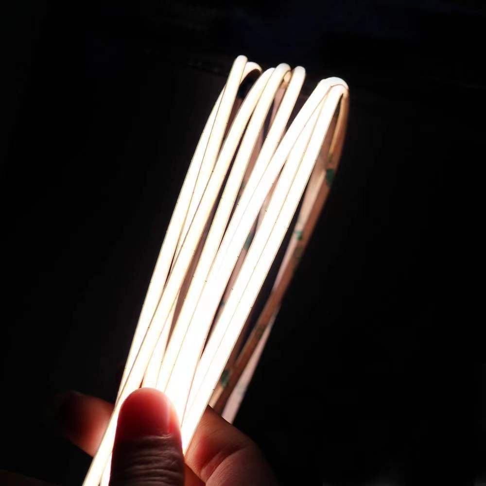 FCOB Slim Flexible LED Strip Light | 5m (16.4ft) Roll | CRI90 | 3000K / 4000K / 6500K | 480 LEDs/m | 12V 8W | 5mm PCB | Dimmable Indoor IP00 Ribbon