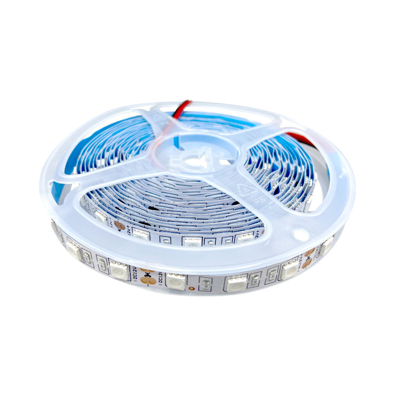 SMD5050 Single Color LED Strip Light – DC 12V | 60 LEDs/m | 10mm PCB | High Brightness Low Voltage LED Tape | IP00 / IP67 | Red / Green / Blue / Yellow / Pink | 5/50M