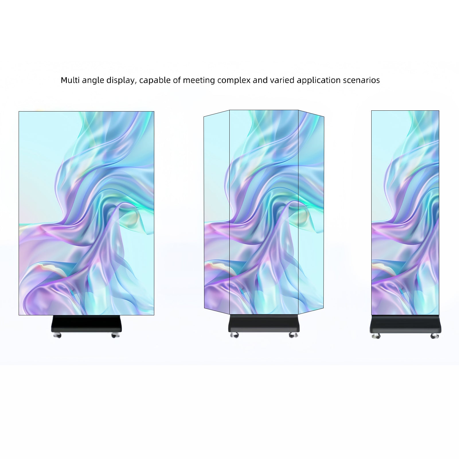 EP-TR Series Tri-Fold LED Poster Display | Foldable 1280×1920mm Panel | P2.5 / P2 / P1.86 / P1.53 / P1.25  | GOB Surface | Portable Indoor Kiosk Display